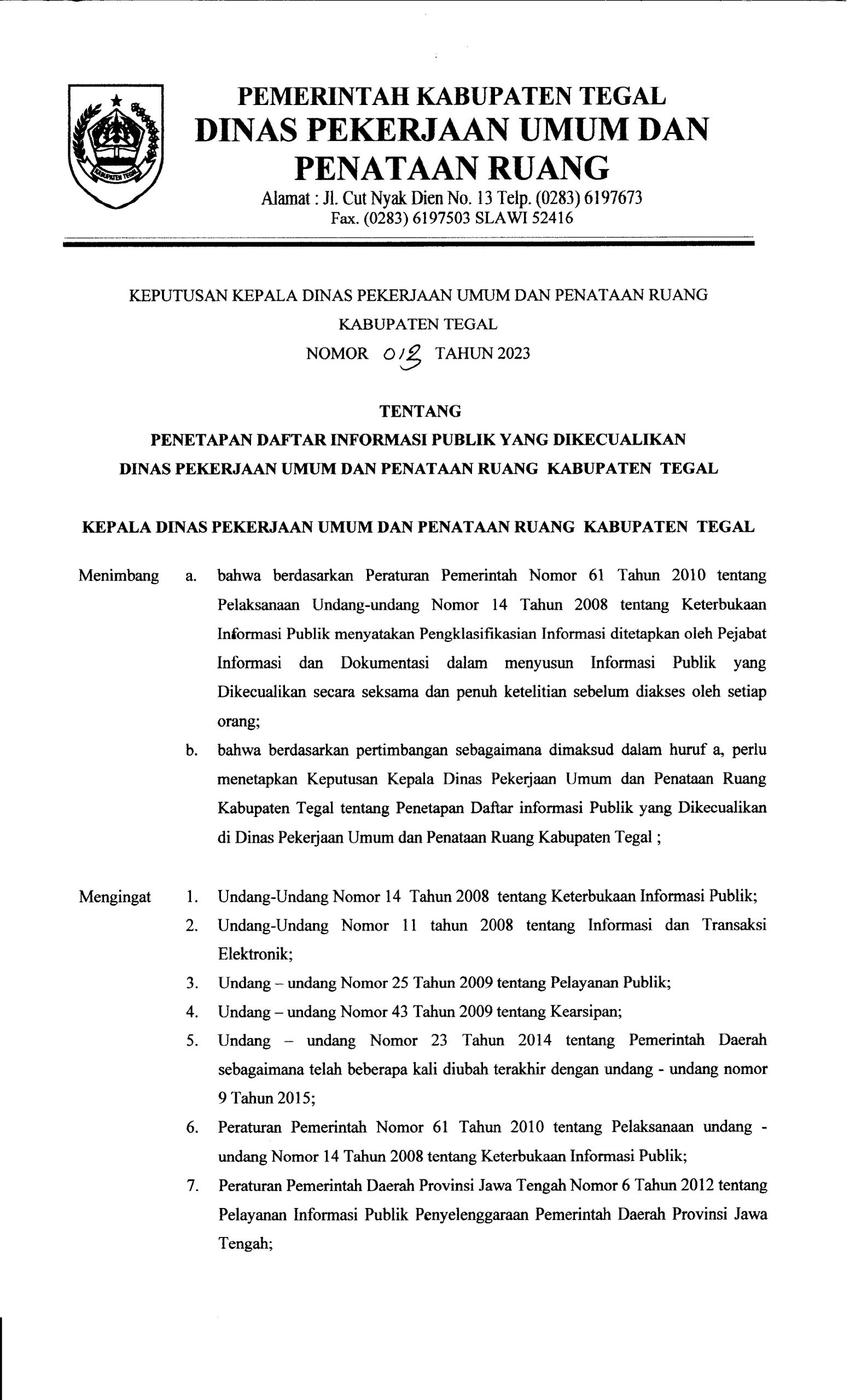 Informasi Yang dikecualikan